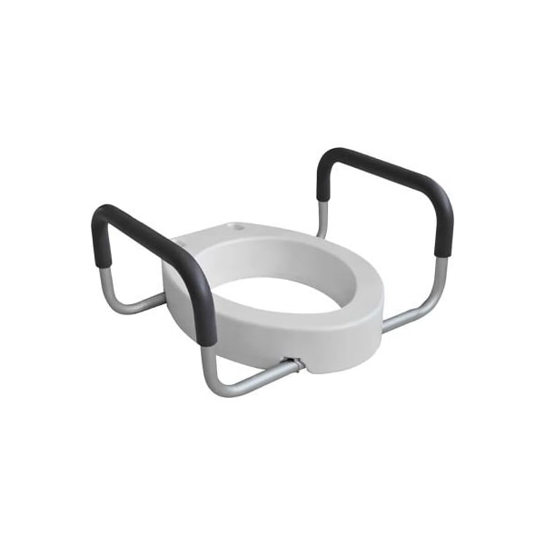 Dynarex Dynarex Elongated Raised Toilet Seat W/ Arms, Pack of 3 10363-3 - main